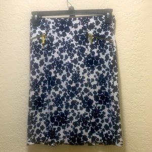 MICHAEL KORS NAVY-BLUE SKIRT HIDDEN WITH HIDDEN SIDE ZIPPER (2)
